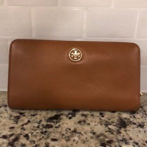 Authentic Tory Burch Brown Long Wallet